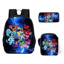 Smiling Critters Schoolbag Three-Piece Set Cartoon Backpack Satchel Pencil Bag Smiling Critters Three-piece set