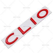 3D Metalinis CLIO raidės ženklelis Tinka Renault Galinės bagažinės kėbului Personalizuotas modifikacijos ženklelis Metal material raudona