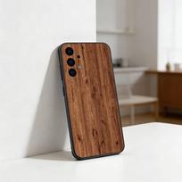 N-Natural Wood Phone Case For Samsung S25,24,23,22,30,21,10,9,Ultra,Plus,Lite Soft Black Case Samsung S25ULTRA