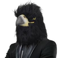 Helovino Varnos Kaukė COS Juokinga Paukščio Erelio Galvos Kaukė Lateksinė Pilno Veido Siaubo Vakarėlio Kostiumo Rekvizitas Black Eagle