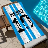 Futbolo L-lionel-l Rankšluostis Didelis Greitai Džiūstantis Mikropluošto minkštas M-messi-i Paplūdimio Rankšluostis Kelionei Sportui Pirties Maudynėms Stovyklavimui STJ40x70CM black
