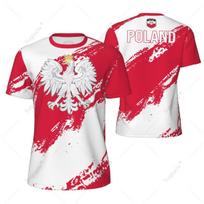 Sportiniai tinklelio marškinėliai Lenkija Polska Vėliava Bėgimui Dviračiui Futbolui Tenisui Futbolui Fitneso Marškinėliai 3D Spausdinti Individualūs 3XL white