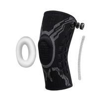 Adjustable Lock Knee Brace for Running and Basketball with Spring Support and Silicone Pad Compression Sleeve L juoda