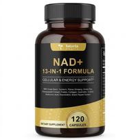 NAD+ Papildas 500mg su Nikotinamido Ribozidu, Resveratroliu ir Kvercetinu - Anti-senėjimo ir Ląstelių Energija Vyrams ir Moterims 1pack