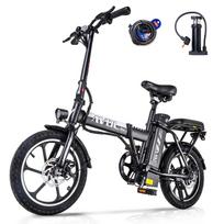 AVDL EU A10 Suaugusiųjų sulankstomas elektrinis dviratis 250W variklis 36V12.8Ah baterija 16 colių padanga Sulankstomas pedalų pagalbos elektrinis dviratis miesto kasdieniam važiavimui juoda