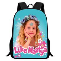 Kaip Nastya Nastya Apsuptas Anime Kuprinė Vyrams Ir Moterims Mokyklinės Kuprinės blue