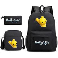 Lanksti Gyvenimo/Supama Gyvenimo Kuprinė Pieštukinė Rankinė Pečių Krepšys Mokyklinė Kuprinė Trijų Dalių Rinkinys 8 shoulder bag+pencil case