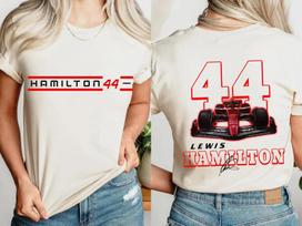 Vasarinis Lewis Hamilton 44 lenktynių marškinėlis Unisex Medvilniniai drabužiai Madingas Oversize trumpomis rankovėmis viršus Unisex Gatvės stilius L beige