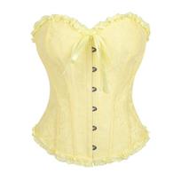 Moteriškas korsetas su raišteliais Bustier kostiumui S geltona
