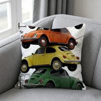 Vintažinio Vabalėlio Automobilio Pagalvės užvalkalas dovana Aukštos raiškos skaitmeninė spaudaNetikėtas ryškus raštas Buitinis 45cmx45cm(18x18Inch)