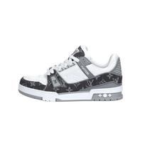 LOUIS VUITTON Sportbačiai Žemi Kateboardo Batai Unisex Pilki Balti 1ADH2W 45 gray