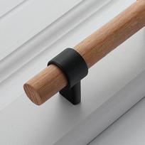 Medinės Rankenėlės Baldams, Spintelių Traukikliai Ir Modernios Juodos Virtuvės Durys, Stalčius Vaikams Auksinės Reguliuojamos Rankenėlės 96-160mm single hole