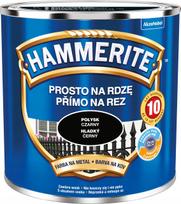 Hammerite tiesiai ant rūdžių metalo dažai, blizgūs 0.25 L juoda