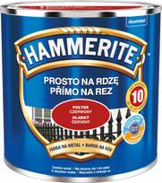 Hammerite tiesiai ant rūdžių metalo dažai, blizgūs 0.25 L raudona