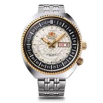 [Orient] Pasaulio žemėlapio automatinis laikrodis RN-AA0E01S Vyriškas Baltas/Sidabrinis/Dramblio kaulo gray
