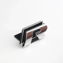Automobilio priekinių grotelių emblema, galinės bagažinės lipdukas Rline R Line gray