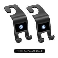 VW Automobilio laikymo kabliukai Kabliukai ant galvos atramos Kabliukas pakabai ant automobilio sėdynės Skirta VW GTI Polo Golf Passat B6 Tiguan Arteon Jetta Beetle T-ROC ID.3 CC black
