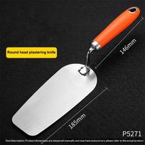 Stainless Steel Bricklayer'S Knife Tiler'S Brick Chopper Double Sided Thickened Straight Handle Wall Cutting Masonry Knife A1 white