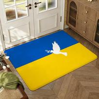 Vėliava U-Ukraina Grindų kilimėlis Minkštas sutirštintas sugeriantis neslystantis Miegamojo svetainės durų kilimėlis Namų dekoras Flaneliniai kilimai 40x60cm