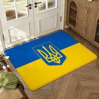 Vėliava U-Ukraina Grindų kilimėlis Minkštas sutirštintas sugeriantis neslystantis Miegamojo svetainės durų kilimėlis Namų dekoras Flaneliniai kilimai 40x60cm