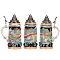 Vokiškas alaus bokalas Didelės talpos Retro Keraminiai alaus puodeliai Taurė Vokietija Tankard Stiklinis puodelis 600ml Geriausia dovana tėčiui Vyrams 501-600ml