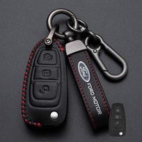 Išmanaus automobilio nuotolinio valdymo pultelio dėklas Raktų pakabukas Apsauginis dangtelis Ford Puma Grand C Max Focus Mondeo Kuga Fiesta Ecosport Transit Kuga black