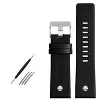 Genuine Leather Watchband for Diesel 22/24/26/27/28/30mm Strap DZ7313 DZ7257 DZ1907 DZ1844 Watch Bracelet with Multiple Models 28mm black