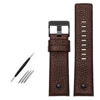 Genuine Leather Watchband for Diesel 22/24/26/27/28/30mm Strap DZ7313 DZ7257 DZ1907 DZ1844 Watch Bracelet with Multiple Models 28mm black
