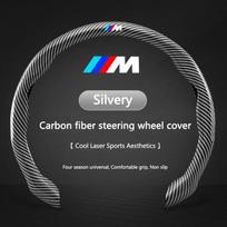 Anglies pluošto automobilio vairo dangtelis Neslystantis stiprintuvas Bmw M Performance M2 M3 M4 M5 M6 E46 E90 E60 F10 F30 E39 E36 F20 E87 sidabras