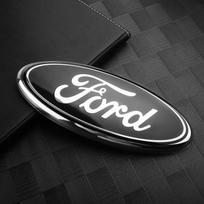 Automobilio priekinio variklio dangčio ženklelis Galinio bagažinės emblema Priekinių grotelių logotipo lipduko apdaila Ford Ranger S-Max Focus Galaxy Mondeo MK4 Tourneo 11.5x4.5cm gray