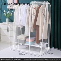 Dulkėms atsparus pastatomas drabužių stovas su permatomu uždangalu ir drabužių maišu Thick 270° protection, dustproof, waterproof gray