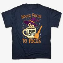 Hocus Pocus I Need Coffee to Focus T-Shirt S brown