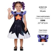 Poppy Playtime Princesės Lily Suknelė ir Sijonas Mergaitėms 130cm black