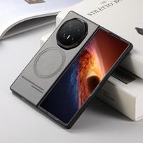 Cases for Honor Magic V6 For Magsafe Magnetic Card Slot Holder Leather Case for Honor Magic V6 Protect Flip Phone Bag Cover Honor Magic V6 pilka