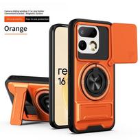 Shockproof Armor Case For Realme 16 Pro Plus 16Pro 5G Slide Lens Protect Magnetic Ring Stand Back Cover for Realme16 Pro + Funda realme 16 Pro black