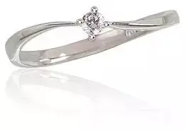 Diamond Sky Jewelry Auksinis žiedas su deimantais „Kometa“