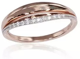 Diamond Sky Jewelry Auksinis žiedas su deimantais „Babylon V“