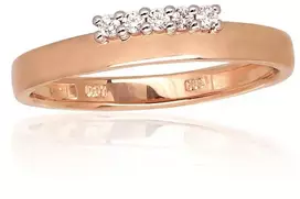 Diamond Sky Jewelry Auksinis žiedas su deimantais „Tokijas XXXII“
