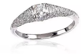 Diamond Sky Jewelry Auksinis žiedas su deimantais „Dangaus Dovana“