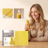 Natural Beeswax Candle Making Kit with Supplies for DIY Candle Pouring and Home Decor One Size brown