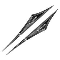 2Pcs 3D Alloy Knife Emblem Car Body Side Door Blade Fender Sticker for Volkswagen J210 VW Scirocco Rline GTI Tiguan Golf 7 Sharan MK6 juoda