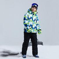 Vaikiškas slidinėjimo kostiumas, neperšlampamas nuo vėjo, slidinėjimo striukė + kelnės berniukams, mergaitėms -30 DEGREE žiemos šiltas slidinėjimo kostiumas S blue