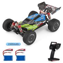 Wltoys XKS 144001 1/14 RC Car High Speed ​​Racing Car 2200mAh Baterija 60km/h 2.4GHz RC Buggy 4WD 2x1500mAh Battery žalia