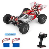 Wltoys XKS 144001 1/14 RC Car High Speed ​​Racing Car 2200mAh Baterija 60km/h 2.4GHz RC Buggy 4WD 2x1500mAh Battery raudona
