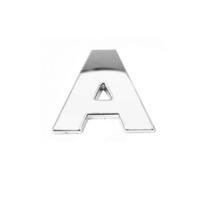 „Pasidaryk pats“ 3D metalinis abėcėlės lipdukas, automobilio emblema, sidabrinė ženklelio lipdukas (AZ&0-9) A gray