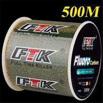 500M fluoroangliavandeniu padengtas žūklės valas 0,14mm-0,50mm 4,13LB-45LB anglies pluošto lyderis žvejybos masalas, viela, nuskendęs valas Japonija 5.39LB-0.165mm ruda