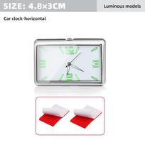 Mini šviesus automatinio matuoklio laikrodis automobilio vidinis priklijuojamas kvarcinis laikrodis prietaisų skydelio laikrodis, skirtas modeliuoti automobilio priedus 48X32MM sidabras