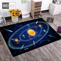 3D Saulės sistemos Svetainės Kilimas Kosmoso Planetos Kilimas Berniuko Miegamojo Neslystantis Kilimėlis Vonios Kambario Namų Dekoras Grindų Kilimėlis 80x120cm 1pcs