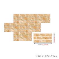 6 vnt. plytų plytelių aliejui atsparus lipdukas virtuvės sienos lipdukas Lipdukas Bathoom vandeniui atsparus lipdukas 15 x 30 cm 15cmx30cm  6PCS
