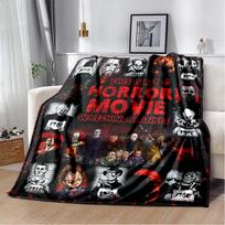 Siaubo filmo veikėjo antklodė Scream animacinių filmų antklodė Džeisono penktadienio antklodė Helovino flanelinė antklodė miegamojo svetainės sofai 75x90cm gray